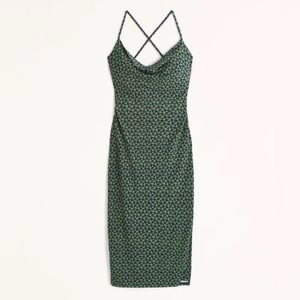 Abercrombie & Fitch Cowl neck strappy midi dress size xxsmall